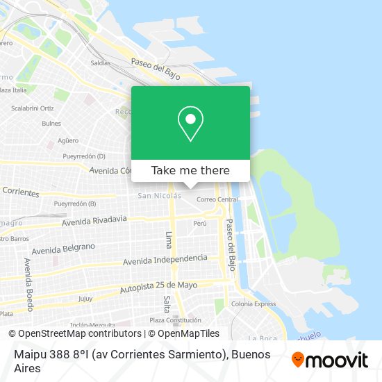 Maipu 388 8ºI (av  Corrientes   Sarmiento) map