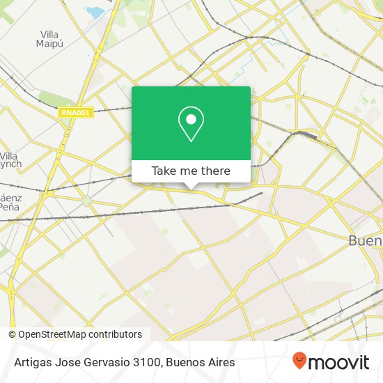 Artigas Jose Gervasio 3100 map