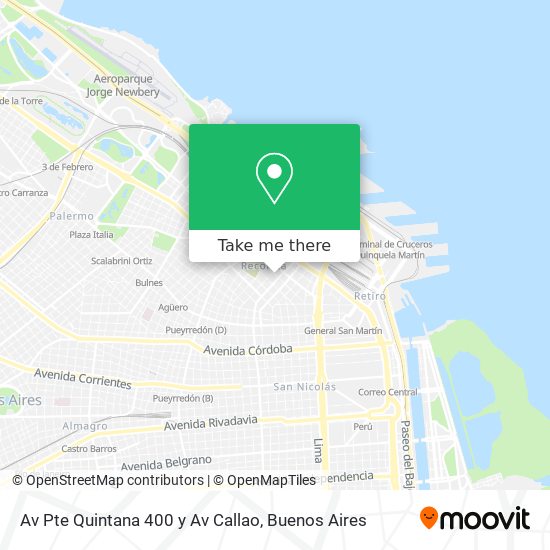 Av Pte  Quintana  400 y Av Callao map