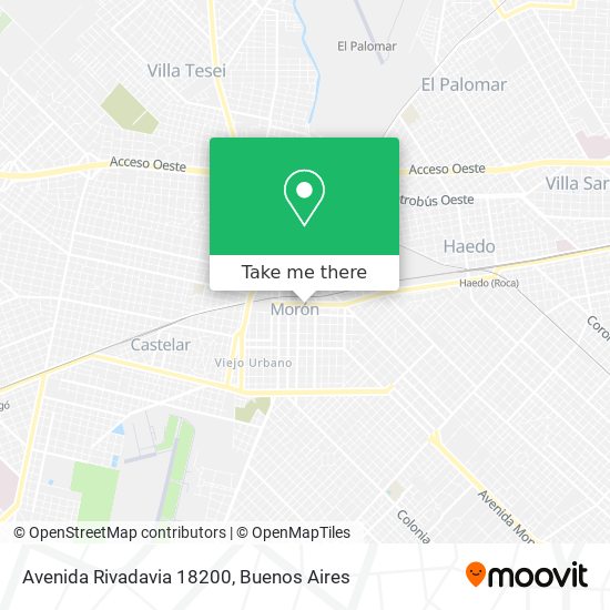 Mapa de Avenida Rivadavia 18200