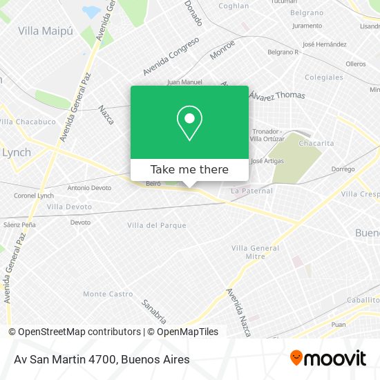 Av San Martin  4700 map