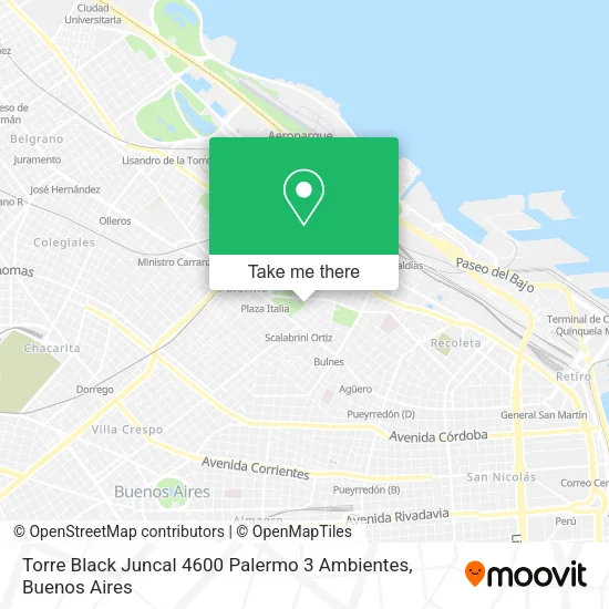 Mapa de Torre Black   Juncal 4600   Palermo   3 Ambientes
