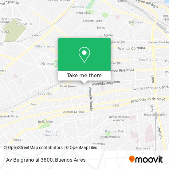 Av  Belgrano al 3800 map
