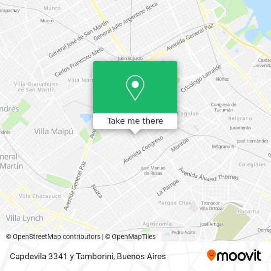 Mapa de Capdevila 3341 y Tamborini