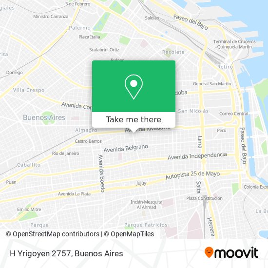 Mapa de H Yrigoyen 2757