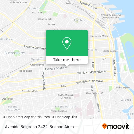Avenida Belgrano 2422 map
