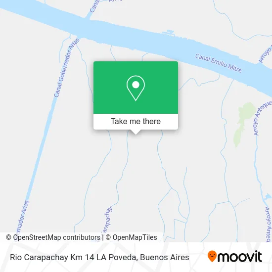 Rio Carapachay Km 14 LA Poveda map