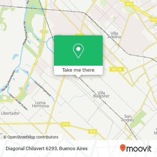 Mapa de Diagonal Chilavert 6293