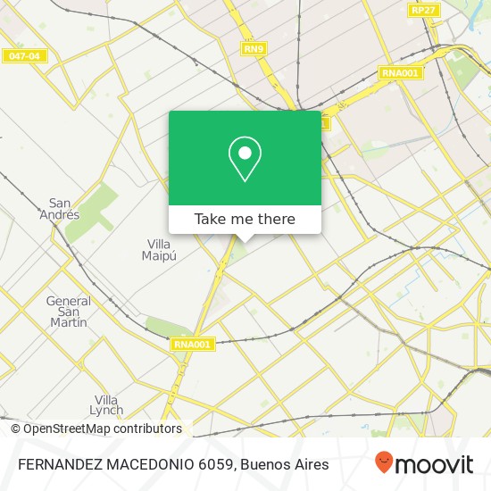 FERNANDEZ  MACEDONIO 6059 map