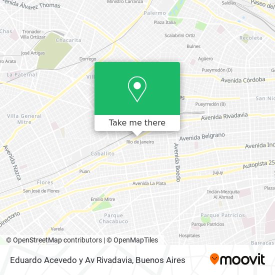 Eduardo Acevedo y Av Rivadavia map