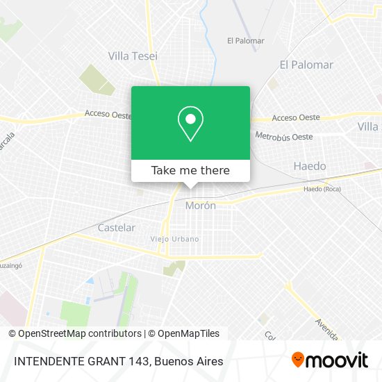 INTENDENTE  GRANT 143 map