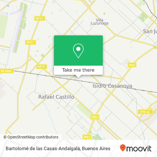 Bartolomé de las Casas-Andalgalá map