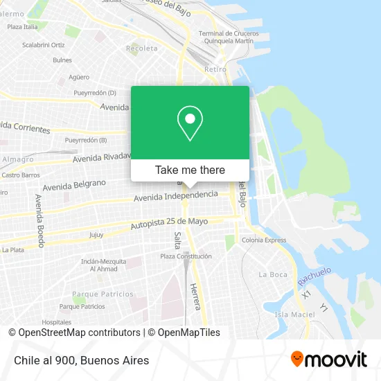 Mapa de Chile al 900