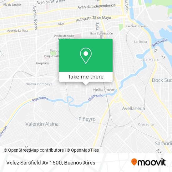 Velez Sarsfield Av  1500 map