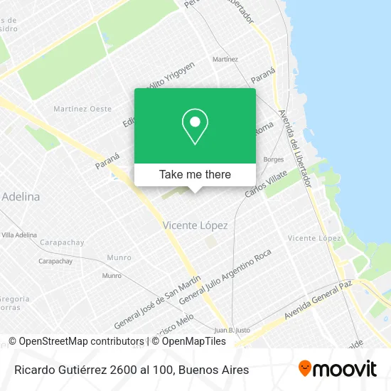Mapa de Ricardo Gutiérrez 2600 al 100