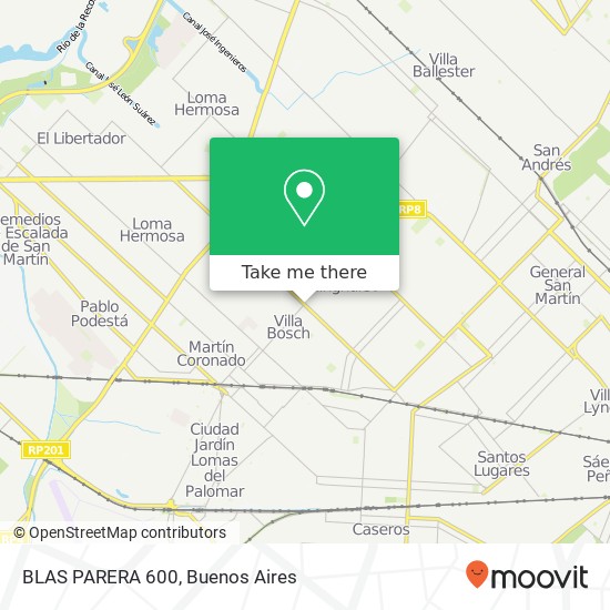 BLAS PARERA 600 map