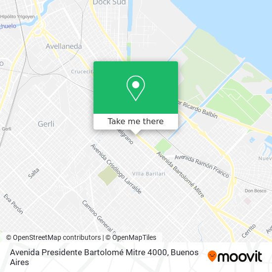 Avenida Presidente Bartolomé Mitre 4000 map