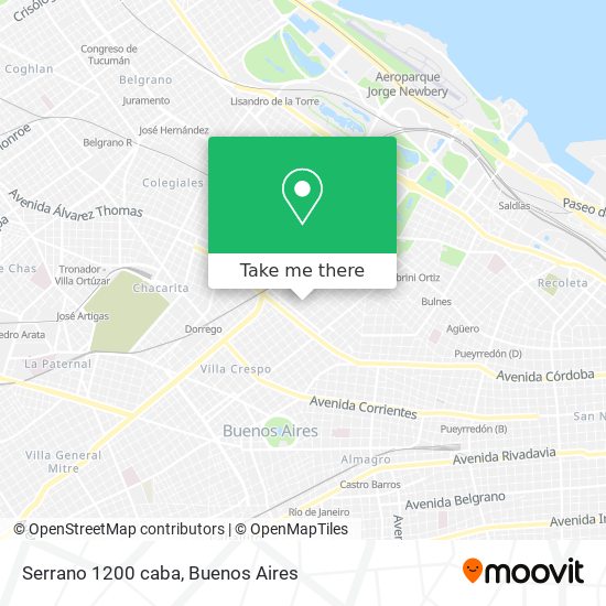 Mapa de Serrano  1200  caba