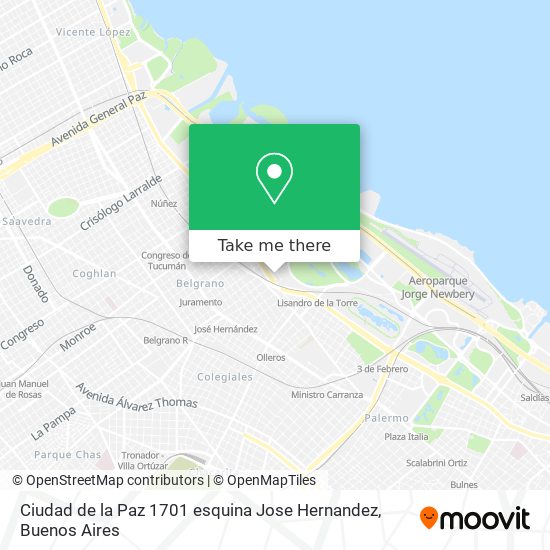 Ciudad de la Paz 1701 esquina Jose Hernandez map