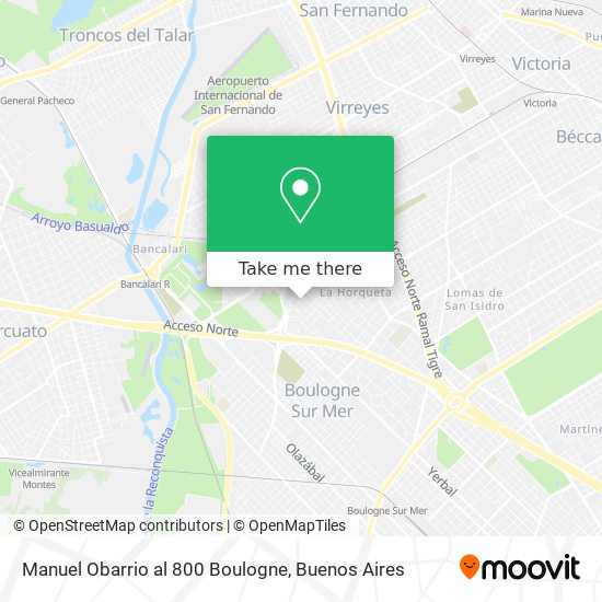 Manuel Obarrio al 800  Boulogne map