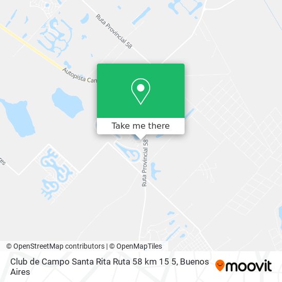 Mapa de Club de Campo Santa Rita Ruta 58 km 15 5