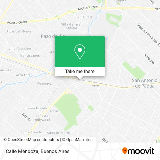 Mapa de Calle Mendoza