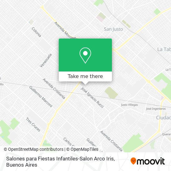 Mapa de Salones para Fiestas Infantiles-Salon Arco Iris