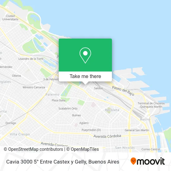 Mapa de Cavia 3000  5° Entre Castex y Gelly