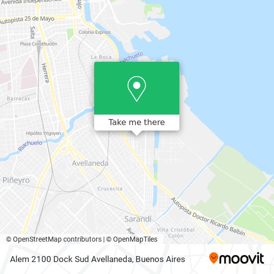 Mapa de Alem 2100   Dock Sud   Avellaneda