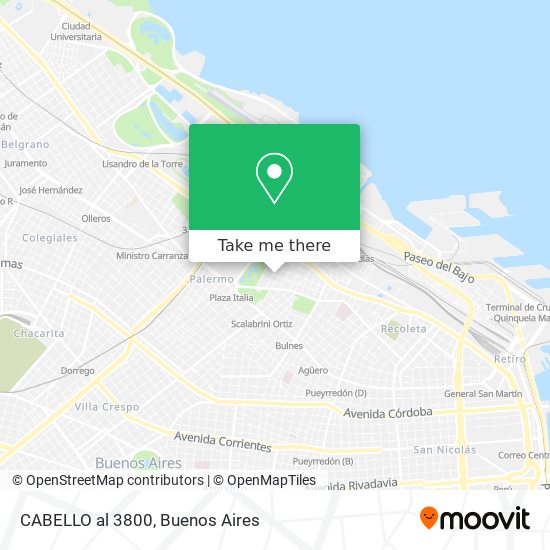 Mapa de CABELLO al 3800