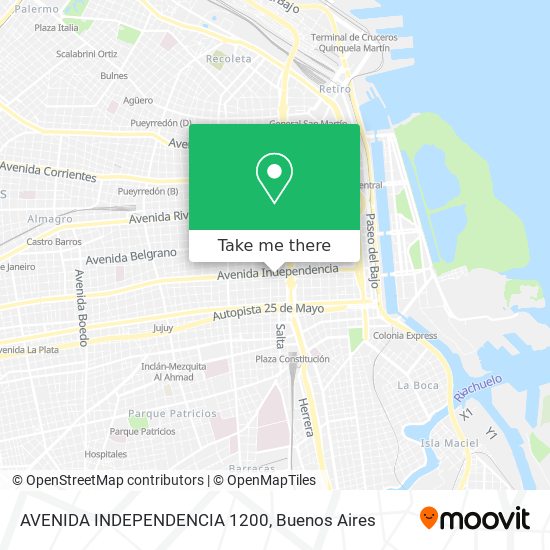 Mapa de AVENIDA INDEPENDENCIA 1200