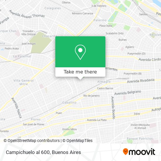 Campichuelo al 600 map