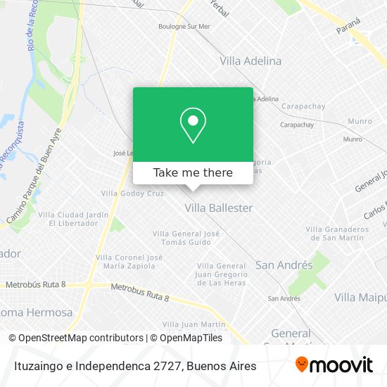 Mapa de Ituzaingo e Independenca 2727