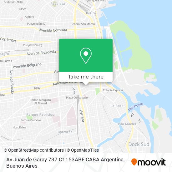Av  Juan de Garay 737  C1153ABF CABA  Argentina map