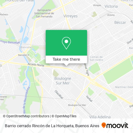 Barrio cerrado Rincón de La Horqueta map