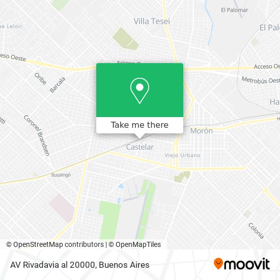 AV  Rivadavia al 20000 map