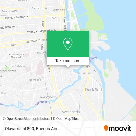 Mapa de Olavarria  al 800