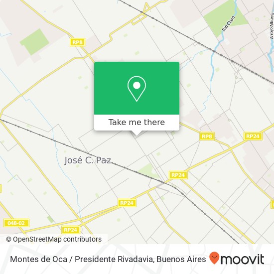 Montes de Oca / Presidente Rivadavia map