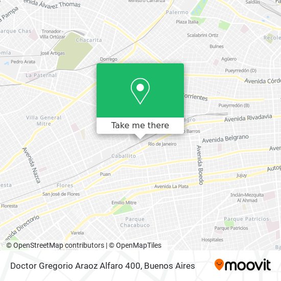 Doctor Gregorio Araoz Alfaro 400 map