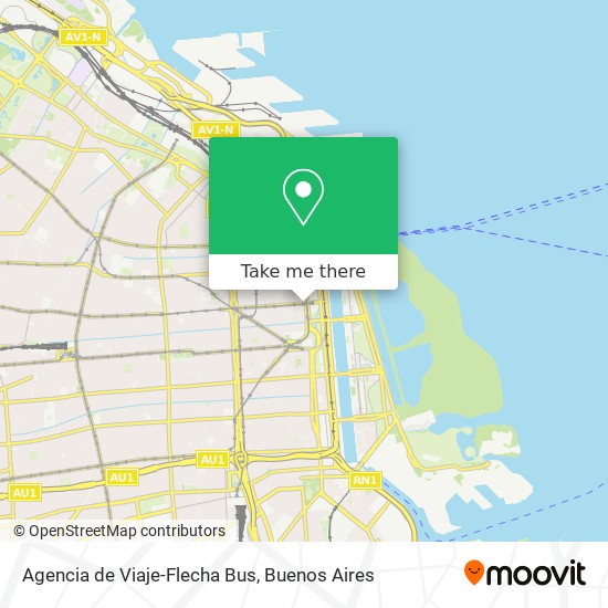 Agencia de Viaje-Flecha Bus map