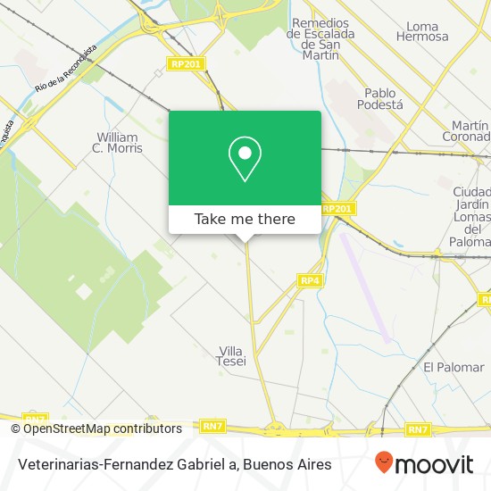 Veterinarias-Fernandez Gabriel a map