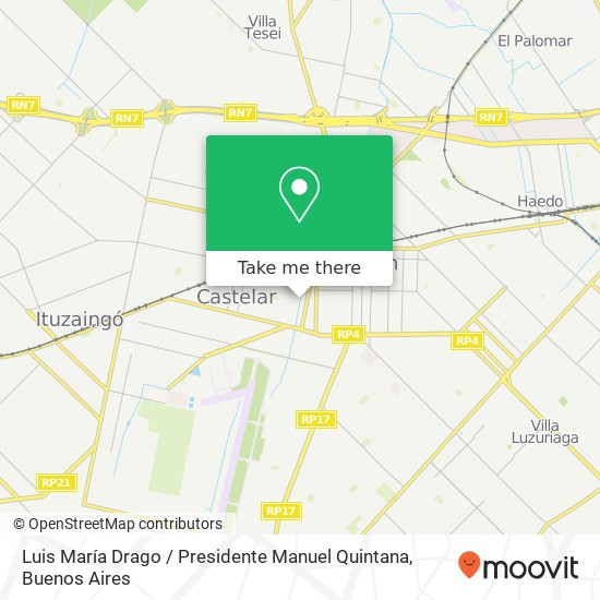 Luis María Drago / Presidente Manuel Quintana map