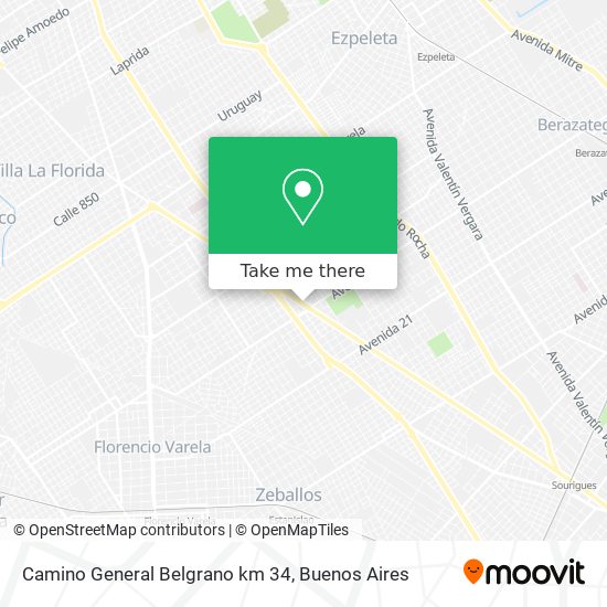 Camino General Belgrano km 34 map