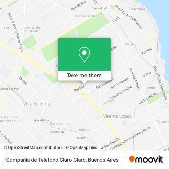 Mapa de Compañía de Telefono Claro-Claro