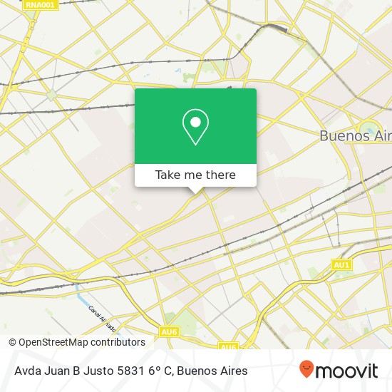 Avda Juan B Justo 5831  6º C map