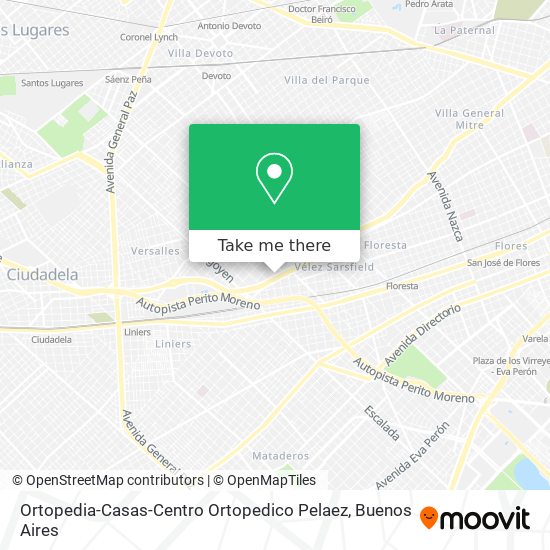 Mapa de Ortopedia-Casas-Centro Ortopedico Pelaez
