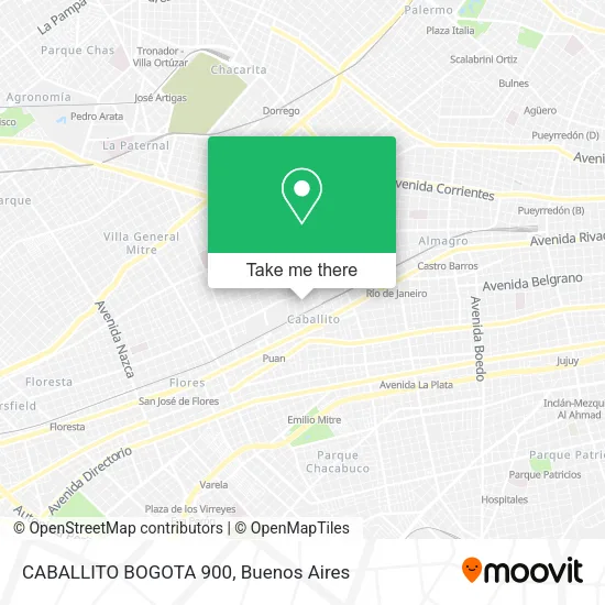 Mapa de CABALLITO   BOGOTA 900