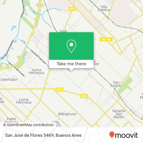 San Jose de Flores 5469 map