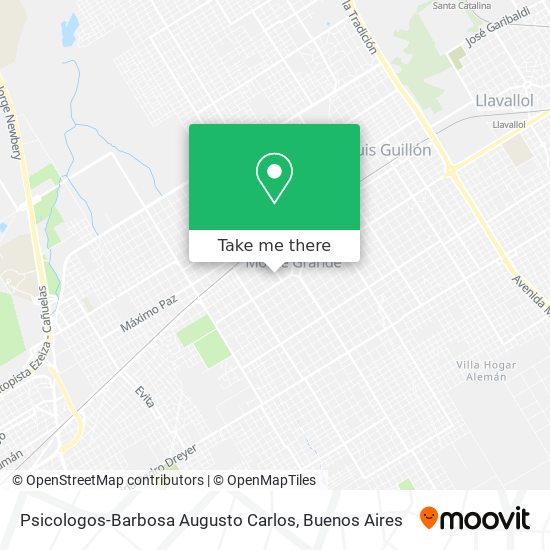 Psicologos-Barbosa Augusto Carlos map