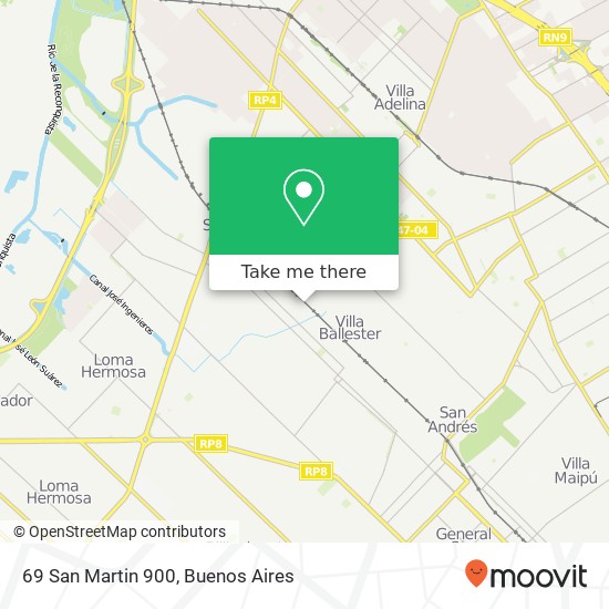 69 San Martin 900 map